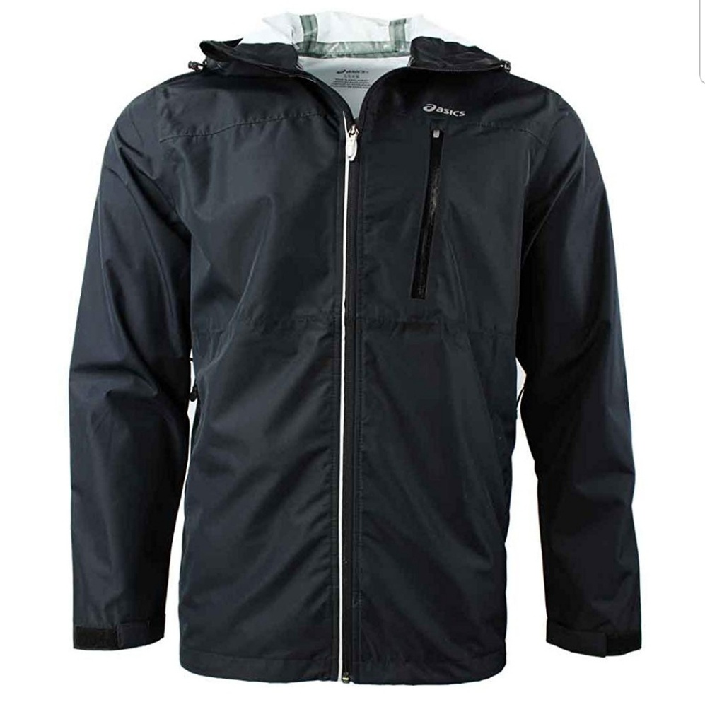 Men's Asics Jacket Waterproof Polyester Black